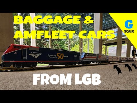 LGB G Scale Amtrak Baggage, Amfleet Coaches & Diners | Lights, Working Doors & Stairs!