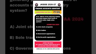 JKSSB 2026 FAA PYQS - FINANCE ACCOUNTS ASSISTANT #jkssbexam #jkssb #jkssbjobs #jkp #jkpolice #jkpsi