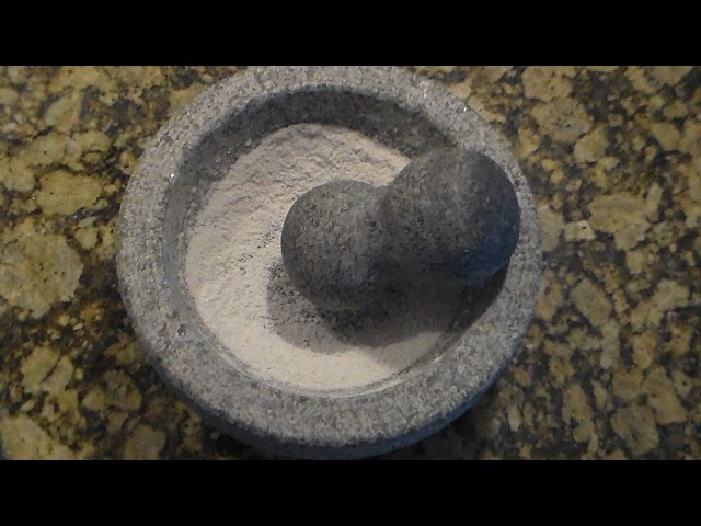 Granite Mortar and Pestle with Beechwood Base – CookDineHost