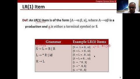 L15 LR(1) Automaton Construction