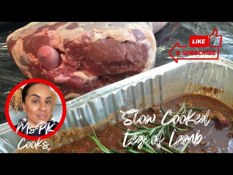 Slow Cooker Roast Lamb Leg. 