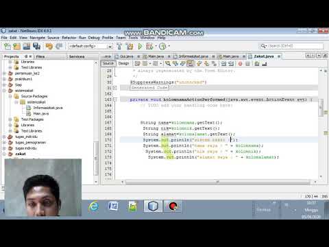 GUI JAVA (input dan output) - YouTube