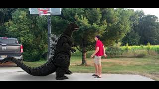 Stop motion Compositing Test 1 (Ft. Godzilla)