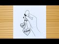 Best friends drawing easy /Bff drawing / friendship day drawing /pencil sketch drawing
