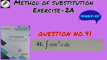 Method of substitution Exercise-2A ( Lalji Prasad integral calculus)