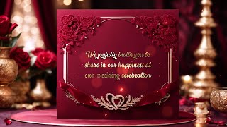 Elegant 3D Western Wedding Invitation Card Slideshow After Effects Template