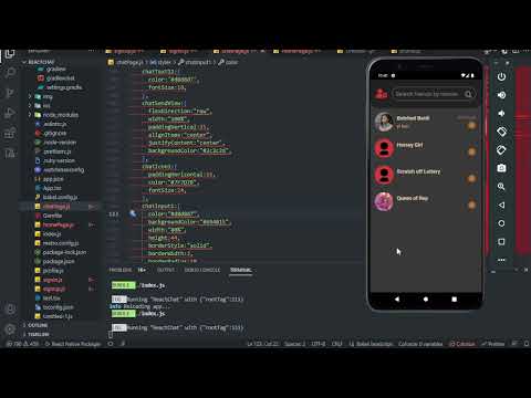 Chat Page - React Native Messenger Application - Cross-platform Application Development 1
