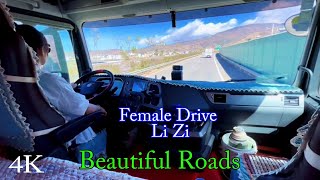 Female Driver Li Zi And Beautiful Roads