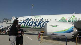 2021 Dubai Air Show Boeing 737 MAX Eco Demonstrator tour