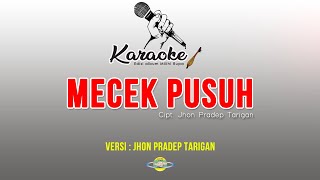 KARAOKE LAGU KARO | MECEK PUSUH versi JHON PRADEP TARIGAN || lirik \u0026 musik