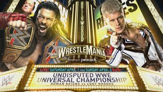 Roman Reigns vs. Cody Rhodes: WWE WrestleMania 39 -  Match Card