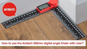How to use the Amtech 200mm digital angle finder with a ruler