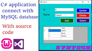 how to connect visual studio to mysql server - Use Select, Insert, Update and delete - C#  - 01