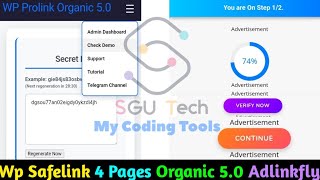 Wp Safelink Organic 4 Pages | Wp Prolink Organic 5.0 With Adlinkfly | Wp Safelink Multi Pages Plugin