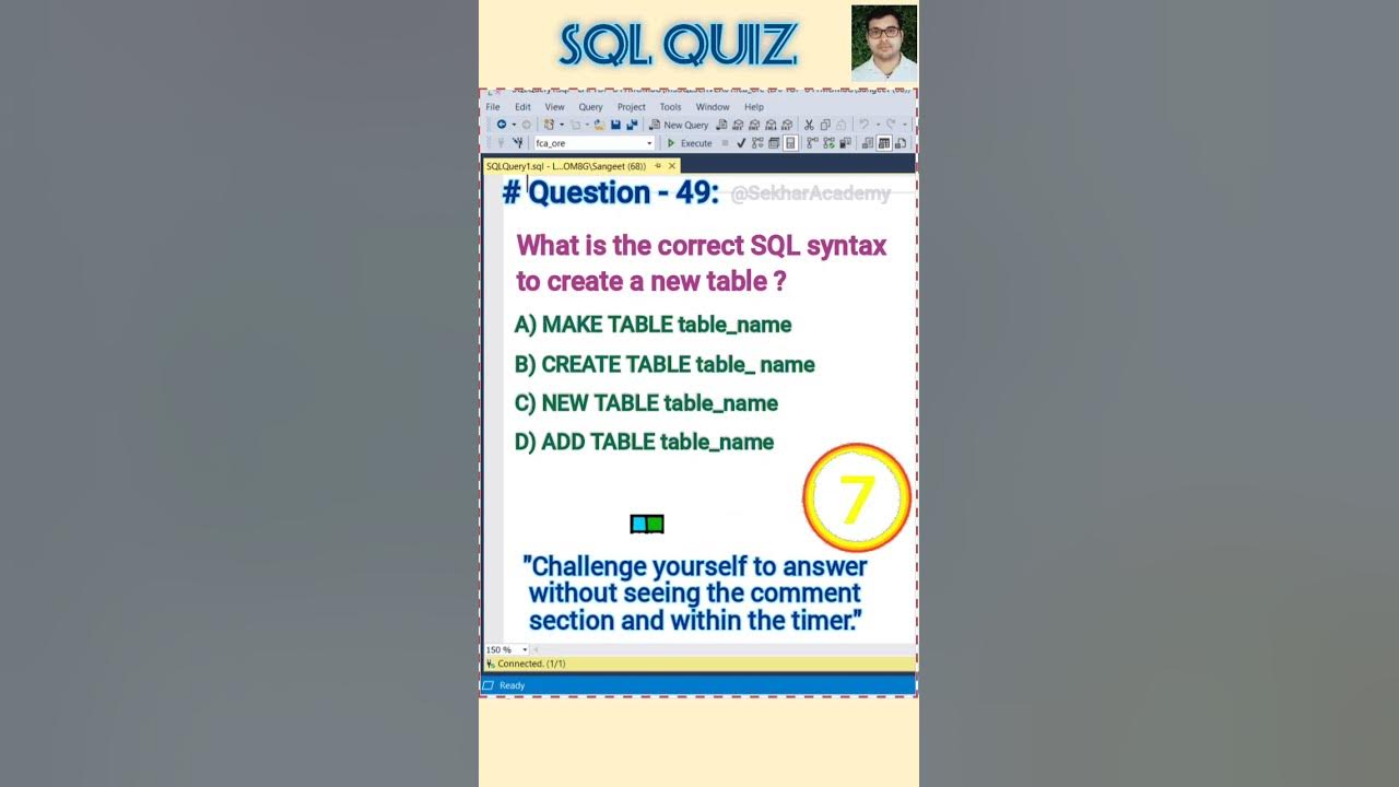 SQL Quiz 49 || #sql #mysql #coding #quiz #interview #mcq #shorts # ...
