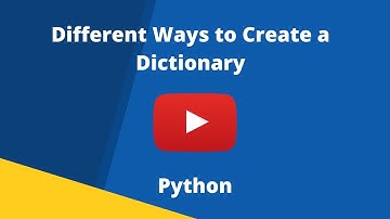 How to Create a dictionary in different ways|Different waysto create dict|let
