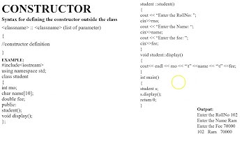 CONSTRUCTOR | Ms.S. Suhasini|C++| Assistant Professor, CSE, RMDEC