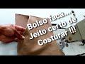 Como fazer bolso faca, jeito simples de costurar com acabamento profissional