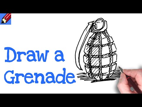 How to draw a Hand Grenade Real Easy
