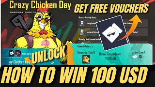 CRAZY CHICKEN DAY EVENT IN PUBG MOBILE | HOW TO WIN 100 USD CRAZY CHICKEN DAY EVENT PUBG MOBILE