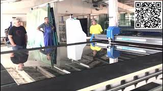 Fully automatic glass cutting line, CNC Glass Cutting Machine #glassprocessing #glass #glasscutting