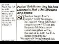Late 80:1-19 (Hilh Cian Kithuah Lai Siangtho) Psalm 80:1-19