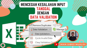 Mencegah Kesalahan Input Tanggal dengan Data Validation | Excel