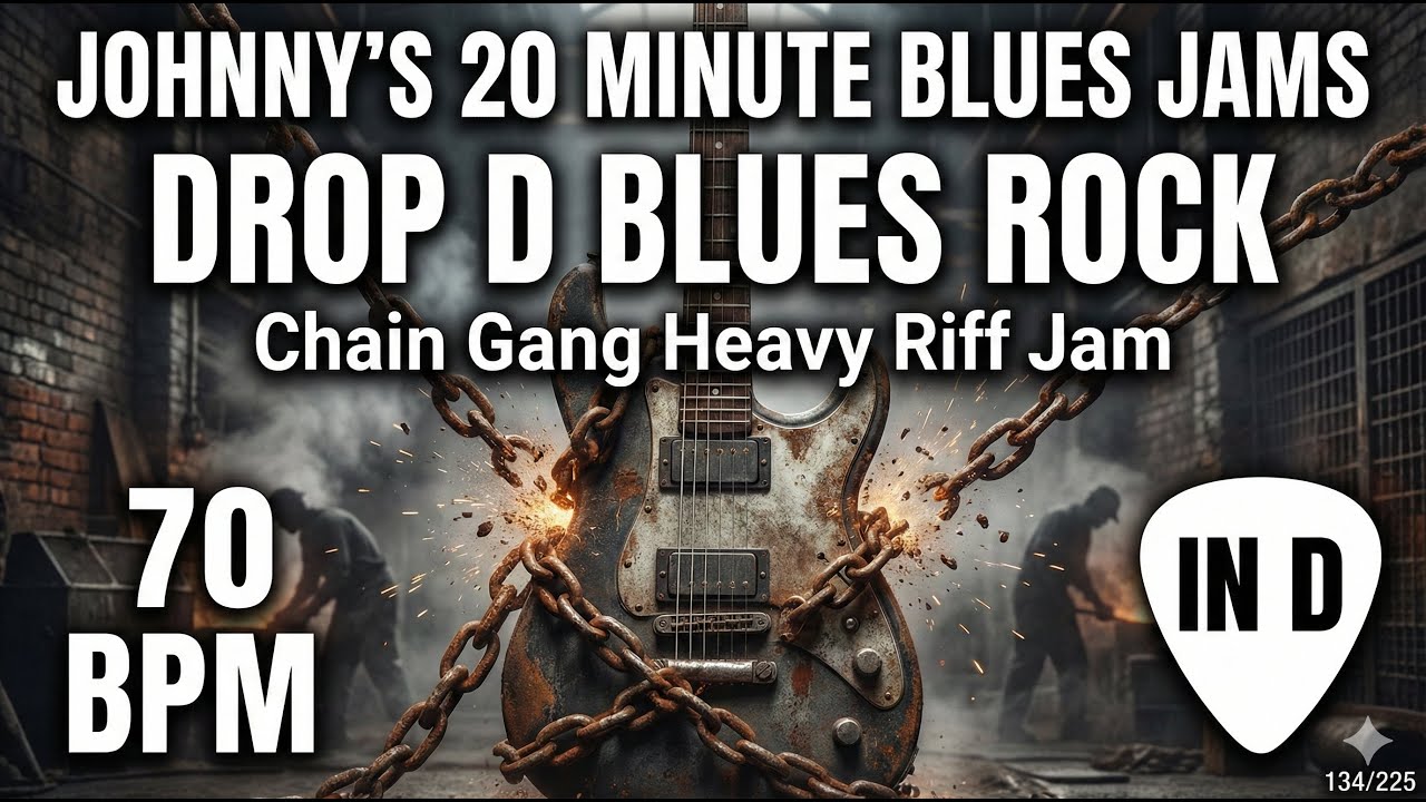 Drop D Blues Rock - 'Chain Gang' Heavy Riff Jam [70 BPM] 134/225 - YouTube