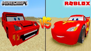 MINECRAFT LIGHTNING MCQUEEN VS ROBLOX LIGHTNING MCQUEEN - WHICH IS BETTER? - FUNNY HORROR COMPARISON