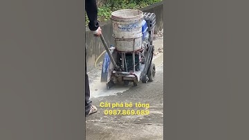 Cắt bê tông làm mương thoát nước tại nghệ an