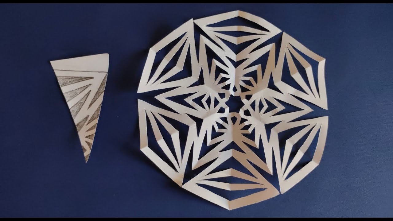 Christmas Paper Snowflake 18 - How to make easy origami snowflake - DIY ...