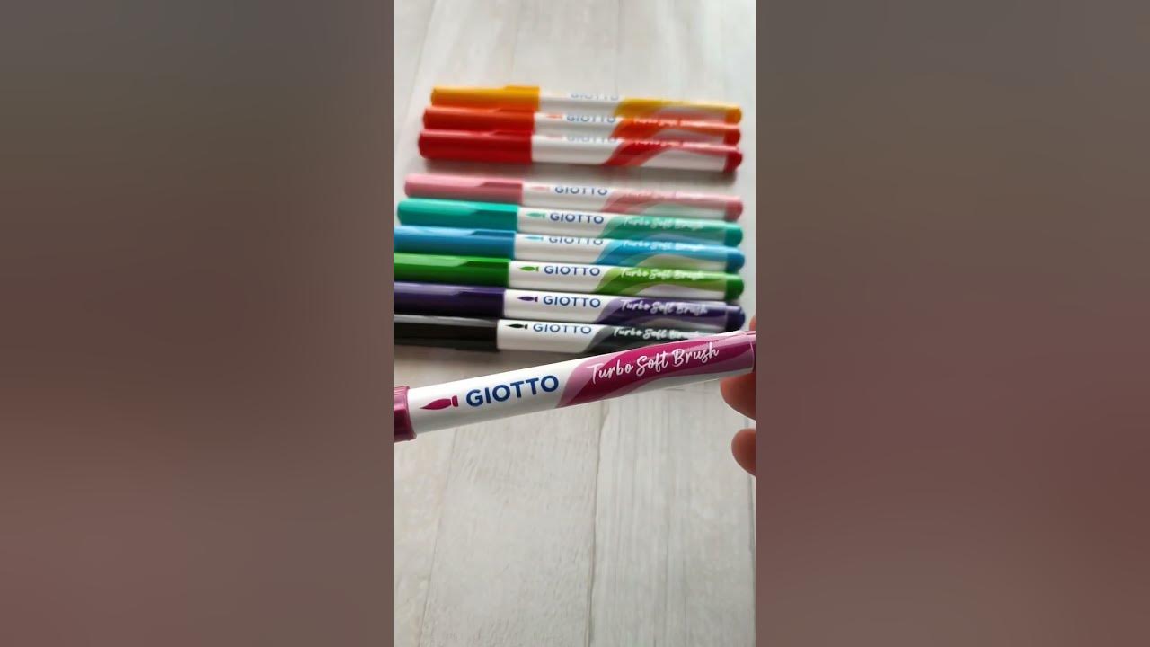 Giotto Turbo Soft Brush Pens 💖 Swatches ✍️ #shorts #brushpen #stationery  #vonnadielart 