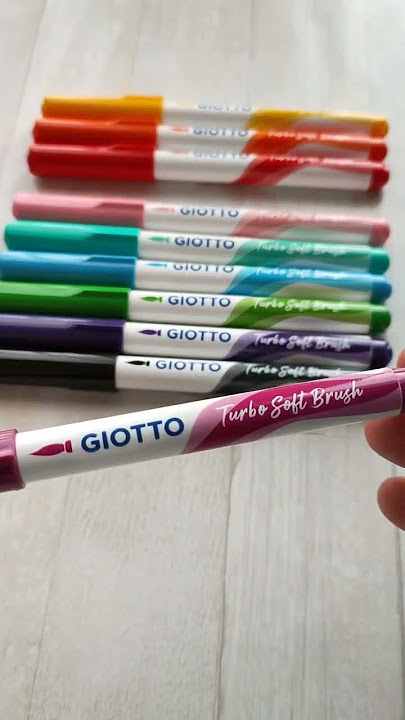 Unboxing Nuovi Giotto Turbo Soft Brush PASTEL 💕 Swatches 💕 #shorts # brushpen #giotto 