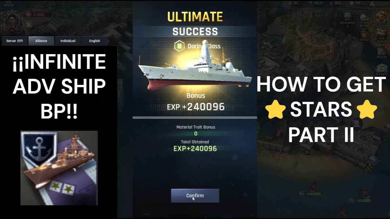 INFINITE Adv Ship BP | How to get⭐ STARS⭐ PT 2. | Gunship Battle Total Warfare