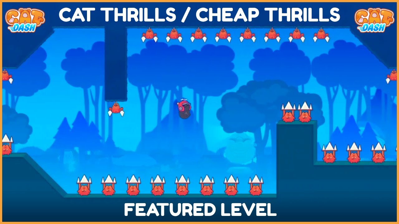 Cat Thrills / Cheap Thrills | Cat Dash | Geometry Dash Style Music Runner Gameplay