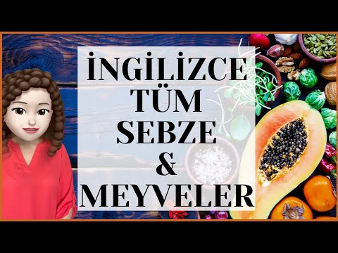 İngilizce Tüm Sebze ve Meyveler | 77 Yeni Kelime