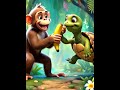 Turtle and Monkey friendship #monkey #turtle #forest #animals #viral #foryou