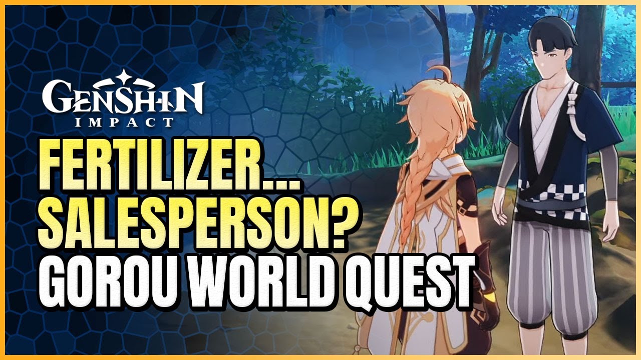 Fertilizer...Salesperson? Gorou World Quest Genshin Impact Inazuma 2.