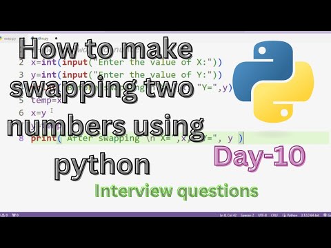 How to make swapping two numbers using python|| interviews questions
