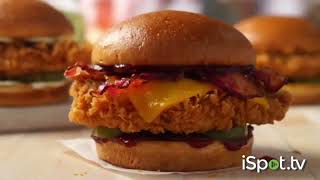 Popeyes BBQ Bacon Cheddar Chicken Sandwich Commercial July 2020