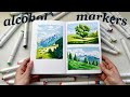 Painting landscapes with alcohol markers  ohuhu markers