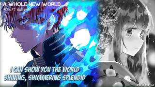 A Whole New World(Lyrics)-Nightcore[Switching vocal]