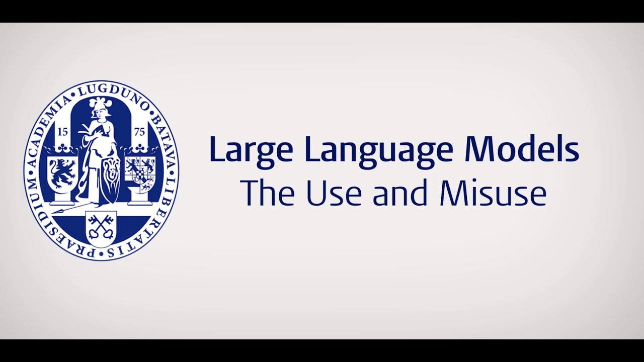 Large Language Models: Use and Misuse - YouTube