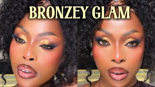 GOLDEN BRONZE SOFT GLAM MAKEUP TUTORIAL FOR DARK SKIN| Underpainting Masterclass screenshot 4