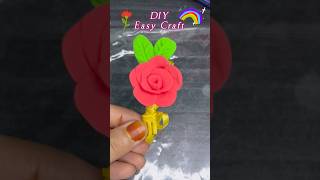 DIY Super Light Clay🌷Rose✨#shorts #youtubeshorts #diy #clay #flowers