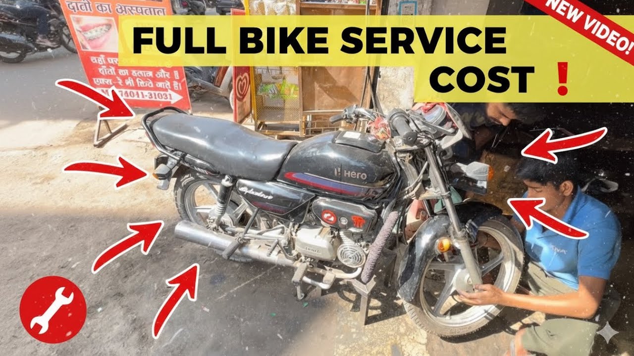 Full bike service / brakes / shocker Change krva diye 