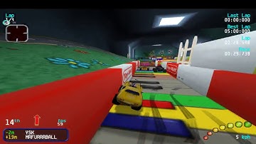 Re-volt IO Casual Semi-Pro session, 3 laps, pickups, arcade physics.