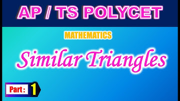 AP/TS POLYCET Mathematics Similar Triangles Part 1