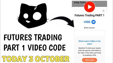 Futures Trading PART 1 | Futures Trading PART 1 Youtube Video Task | +500 Cats | Cats Video Code