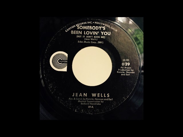Jean Wells • Somebody's Been Lovin’ You JEAN WELLS: 